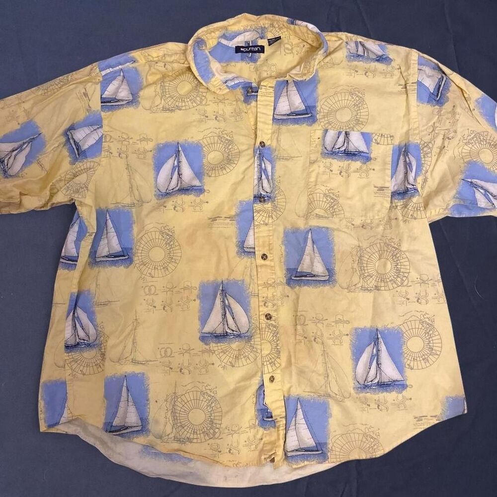Vintage Puritan Coastal Inspired Men’s Button-down